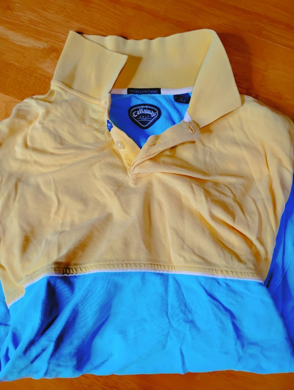 Callaway Yellow and Blue Kids Polo Shirt